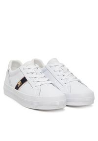 TOMMY HILFIGER - Tommy Hilfiger Sneakersy Vulc Webbing Sneaker FW0FW08903 Biały. Kolor: biały. Materiał: skóra #3