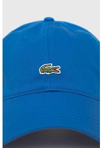Lacoste czapka z daszkiem bawełniana kolor granatowy z aplikacją RK0491-031. Kolor: niebieski. Materiał: bawełna. Wzór: aplikacja #4