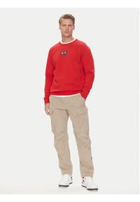 Kappa Bluza Authentic Nymphe 321Y1MW Czerwony Comfort Fit. Kolor: czerwony. Materiał: bawełna #5