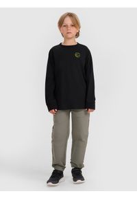 4f - 4F Longlseeve regular z nadrukiem chłopięcy - czarny 122 (6-7 lat). Okazja: na co dzień. Kolor: czarny. Materiał: tkanina, jersey, bawełna, materiał. Długość rękawa: długi rękaw. Długość: długie. Wzór: nadruk. Sezon: lato. Styl: casual, klasyczny, sportowy #2