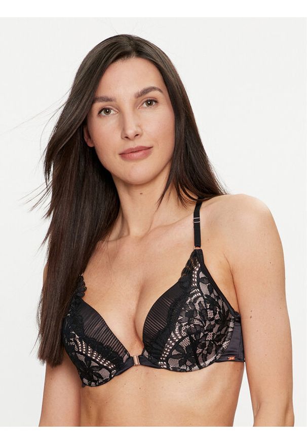 Hunkemöller Biustonosz push-up Antonia 204542 Czarny. Kolor: czarny. Materiał: syntetyk. Rodzaj stanika: push-up