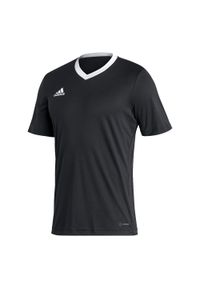 Koszulka do piłki nożnej Adidas Entrada 22. Typ kołnierza: dekolt w kształcie V. Materiał: poliester, tkanina