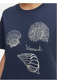 Weekend Max Mara T-Shirt Sabato 2615941112 Granatowy Regular Fit. Kolor: niebieski. Materiał: bawełna #5