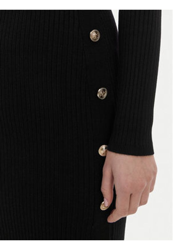 Guess Sukienka dzianinowa W6RK06 Z2YJ2 Czarny Regular Fit. Kolor: czarny. Materiał: wiskoza