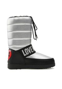 Love Moschino - LOVE MOSCHINO Śniegowce JA24382G1FISV902 Srebrny. Kolor: srebrny. Materiał: skóra