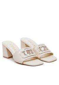 Guess Klapki Gals FLJGAS LEA03 Écru. Kolor: kremowy. Materiał: skóra #3