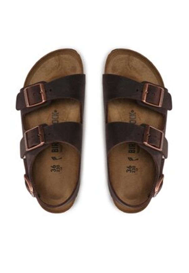 Birkenstock Sandały Milano 34873 Brązowy. Kolor: brązowy. Materiał: skóra