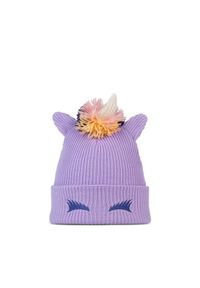 Buff - Czapka dziecięca BUFF KNITTED BEANIE FUN UNICORN GRAPE ICE. Kolor: fioletowy. Sezon: zima. Styl: sportowy #1