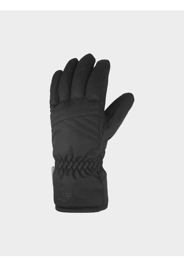 4f - Rękawice narciarskie Thinsulate© damskie - czarne. Kolor: czarny. Materiał: syntetyk, materiał. Technologia: Thinsulate. Sport: narciarstwo
