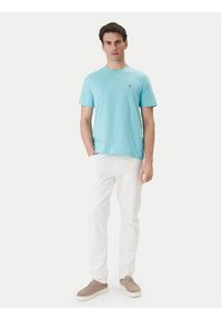 TOMMY HILFIGER - Tommy Hilfiger T-Shirt Ess Seasonal MW0MW39995 Turkusowy Regular Fit. Kolor: turkusowy. Materiał: bawełna #3