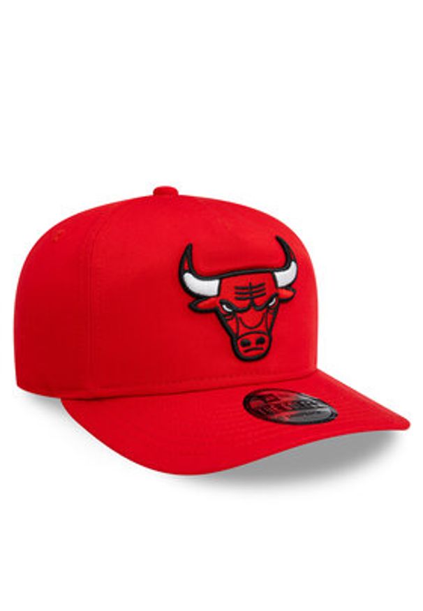 New Era Czapka z daszkiem Chicago Bulls Washed Precurved Golfer 60595274 Czerwony. Kolor: czerwony. Materiał: bawełna, materiał