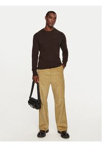 AMI PARIS Spodnie materiałowe HTR102.CO0089 Brązowy Baggy Fit. Kolor: brązowy. Materiał: sztruks