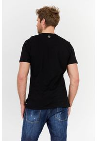 Philipp Plein - PHILIPP PLEIN Czarny t-shirt męski Platinum cut round neck space plein. Kolor: czarny. Materiał: prążkowany. Wzór: aplikacja #5