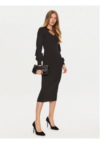 TwinSet - TWINSET Sukienka dzianinowa 241TP3361 Czarny Slim Fit. Kolor: czarny. Materiał: wiskoza #4