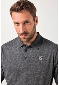 JAY-PI - Męska Koszulka FLEXNAMIC® outdoor rękaw 1/2. Typ kołnierza: polo. Kolekcja: plus size. Kolor: czarny. Materiał: materiał, poliester, bawełna