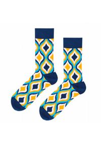 His Story - Tematyczne Skarpetki Bawełniane - Kolorowe Wzory. Kolor: wielokolorowy. Materiał: elastan, bawełna, poliamid. Wzór: geometria #2