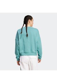 Adidas - Bluza damska ADIDAS Gym & Pilates. Kolor: niebieski. Materiał: włókno, bawełna. Sport: joga i pilates