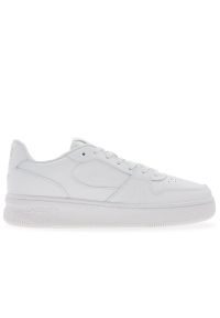 Buty Lacoste L001 Set 748SMA0097-21G - białe. Okazja: na co dzień. Zapięcie: sznurówki. Kolor: biały. Materiał: guma, skóra. Wzór: aplikacja