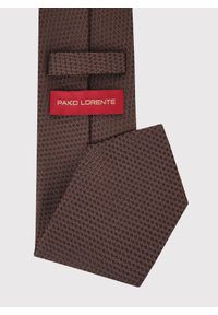 Pako Lorente - PAKO LORENTE - Jedwabny brązowy krawat. Kolor: brązowy. Materiał: jedwab #3