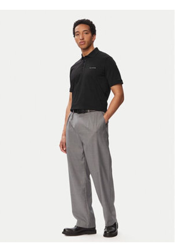 Karl Lagerfeld - KARL LAGERFELD Polo 745015 563235 Czarny Regular Fit. Typ kołnierza: polo. Kolor: czarny. Materiał: bawełna
