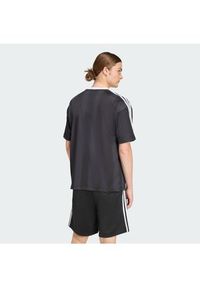 Adidas - adidas T-Shirt adicolor Jacquard KD5830 Czarny Loose Fit. Kolor: czarny. Materiał: syntetyk #3