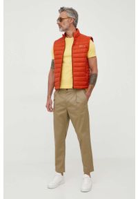 BOSS Orange - Boss Orange spodnie męskie kolor zielony proste. Okazja: na co dzień. Kolor: zielony. Materiał: tkanina. Styl: casual #2