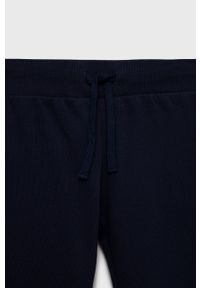 United Colors of Benetton spodnie dresowe bawełniane dziecięce kolor granatowy melanżowe. Okazja: na co dzień. Kolor: niebieski. Materiał: bawełna, dresówka. Wzór: melanż. Styl: casual #3