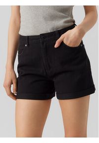Vero Moda Szorty jeansowe Zuri 10279493 Czarny Regular Fit. Kolor: czarny. Materiał: bawełna #4