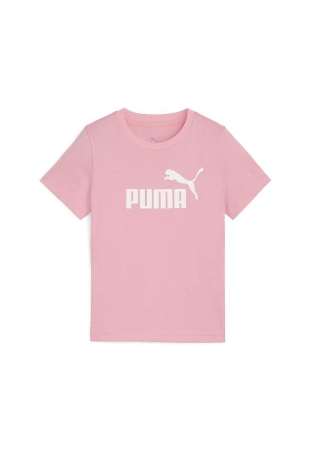 Puma - Dziecięca koszulka ESS z logo No. 1 PUMA Pinkscape Pink. Kolor: różowy. Materiał: guma. Wzór: nadruk