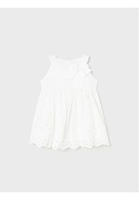 Mayoral Sukienka letnia 1962 Biały Regular Fit. Kolor: biały. Materiał: bawełna. Sezon: lato #1