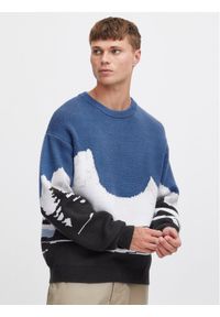 !SOLID - Solid Sweter 21108047 Niebieski Regular Fit. Kolor: niebieski. Materiał: syntetyk