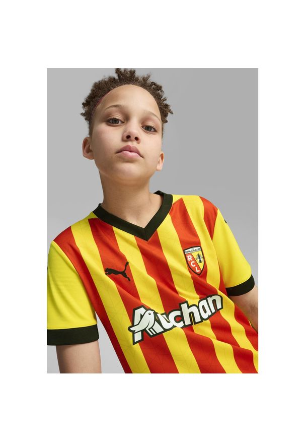 Puma - Młodzieżowa koszulka domowa RC Lens 24/25 PUMA Pelé Yellow Red. Kolor: żółty, czerwony, wielokolorowy