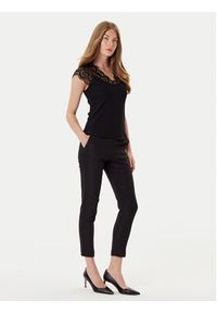 Morgan Spodnie materiałowe 211-PROSY.F Czarny Slim Fit. Kolor: czarny. Materiał: syntetyk, bawełna #4