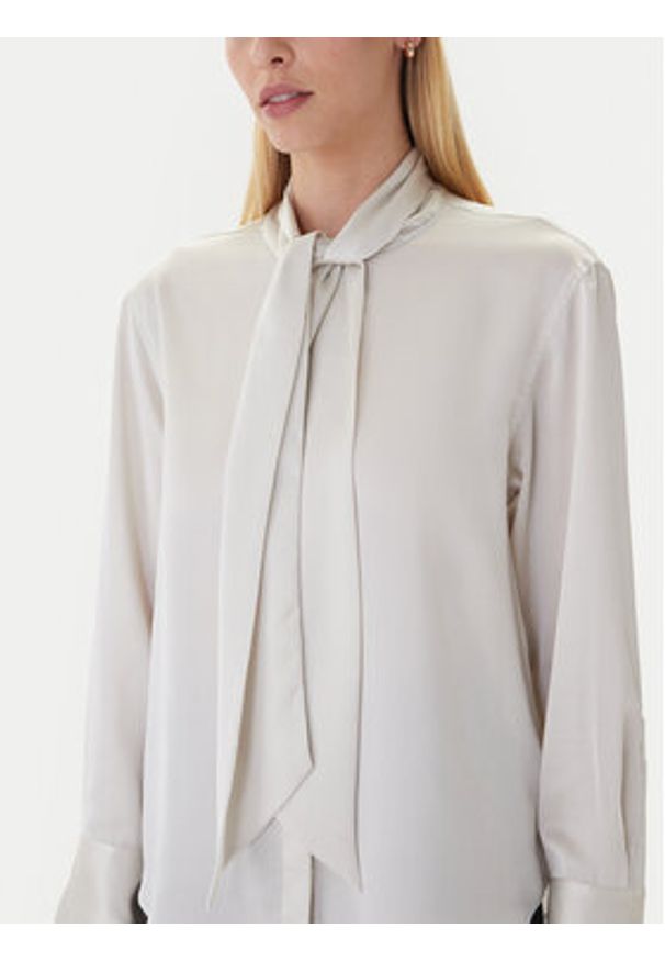 Calvin Klein Bluzka LV044D125G Beżowy Regular Fit. Kolor: beżowy. Materiał: syntetyk