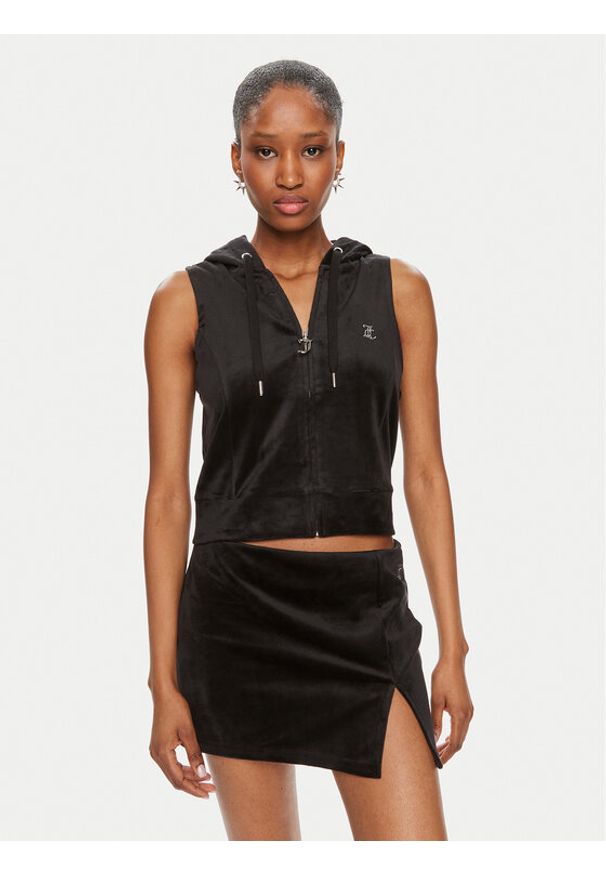 Juicy Couture Bluza Gilly JCWGL23308 Czarny Regular Fit. Kolor: czarny. Materiał: syntetyk