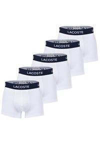 Lacoste Komplet 5 par bokserek 5H1292 Biały. Kolor: biały. Materiał: bawełna
