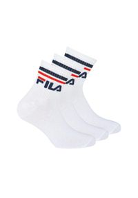 Fila Unisex Quarter Socks 3-Pak Białe Rozmiar 39-42. Kolor: biały