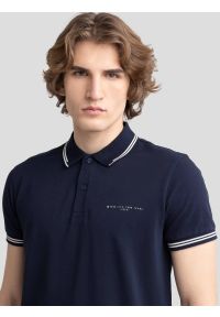 Big-Star - Koszulka męska polo granatowa Wladym 403. Okazja: na co dzień. Typ kołnierza: polo. Kolor: niebieski. Materiał: dzianina, materiał, jeans. Wzór: nadruk. Styl: elegancki, casual #4