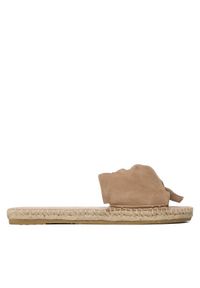 Manebi Espadryle Sandals With Knot W 1.9 JK Beżowy. Kolor: beżowy. Materiał: zamsz, skóra