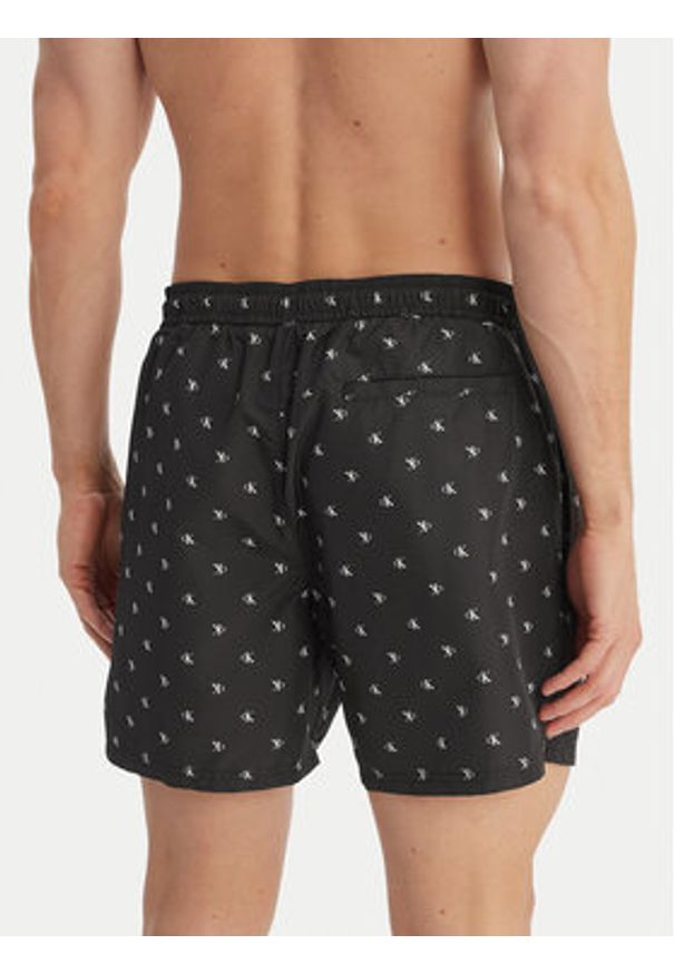 Calvin Klein Swimwear Szorty kąpielowe LV00N61027 Czarny Regular Fit. Kolor: czarny. Materiał: bawełna