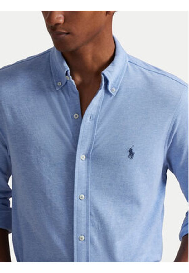 Polo Ralph Lauren Koszula 710654408154 Niebieski Regular Fit. Typ kołnierza: polo. Kolor: niebieski. Materiał: bawełna