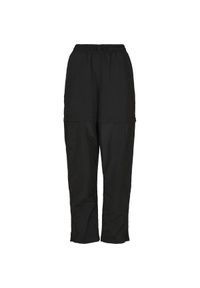 Spodnie damskie Urban Classics shiny crinkle nylon zip. Kolor: czarny. Materiał: nylon. Długość: długie #1