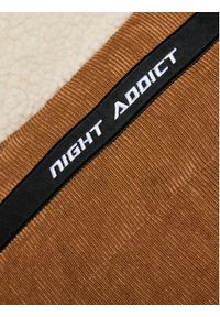 Night Addict Kurtka puchowa MJK-NAABEYCORD Brązowy Regular Fit. Kolor: brązowy. Materiał: bawełna, puch