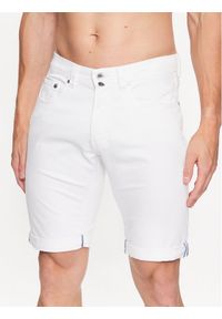 Pierre Cardin Szorty jeansowe 34520/000/8066 Biały Regular Fit. Kolor: biały. Materiał: jeans, bawełna