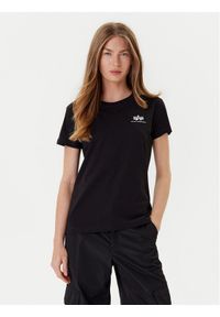 Alpha Industries T-Shirt Basic T Small Logo 196054 Czarny Regular Fit. Kolor: czarny. Materiał: bawełna