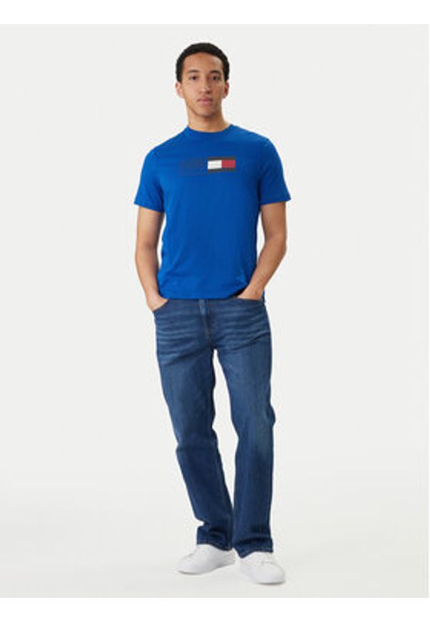 TOMMY HILFIGER - Tommy Hilfiger T-Shirt Brand Love Box MW0MW42366 Niebieski Regular Fit. Kolor: niebieski. Materiał: bawełna