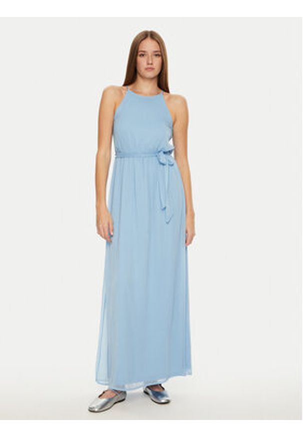 Vila Sukienka koktajlowa Falia 14100342 Błękitny Regular Fit. Kolor: niebieski. Materiał: syntetyk. Styl: wizytowy