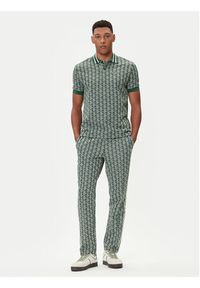 Lacoste Polo DH1417 Zielony Regular Fit. Typ kołnierza: polo. Kolor: zielony. Materiał: bawełna #5