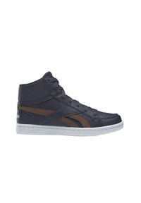 Buty do chodzenia dla dzieci Reebok Royal Prime Mid. Wysokość cholewki: za kostkę. Zapięcie: sznurówki. Kolor: szary. Materiał: materiał. Szerokość cholewki: normalna. Model: Reebok Royal. Sport: turystyka piesza