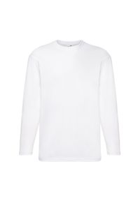 FRUIT OF THE LOOM - Koszulka Z Długim Rękawem Dla Dorosłych Unisex Valueweight. Kolor: biały. Długość rękawa: długi rękaw. Długość: długie